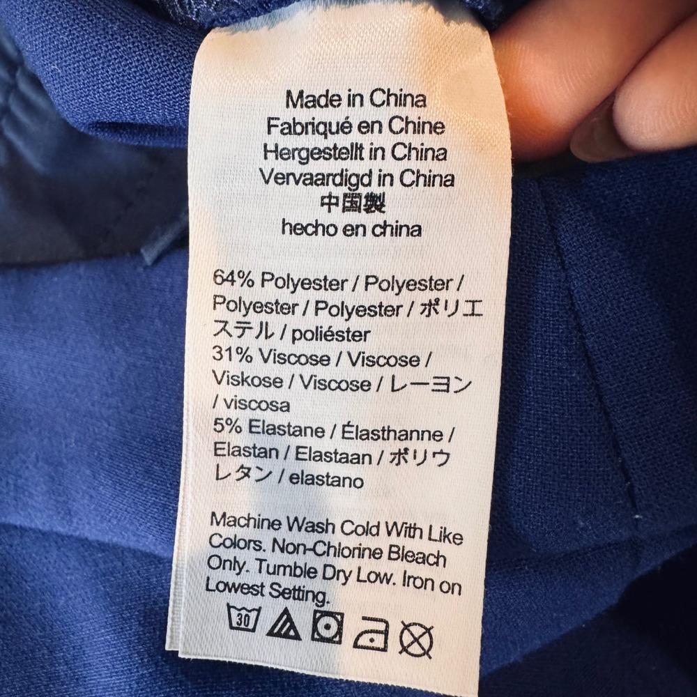 J.Crew Blue Kate Straight Leg Trouser Pants Vibrant Workwear | Size 6 - Picture 8 of 9